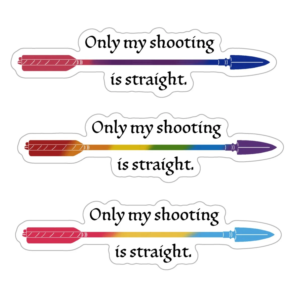 Straight Shooting Stickers