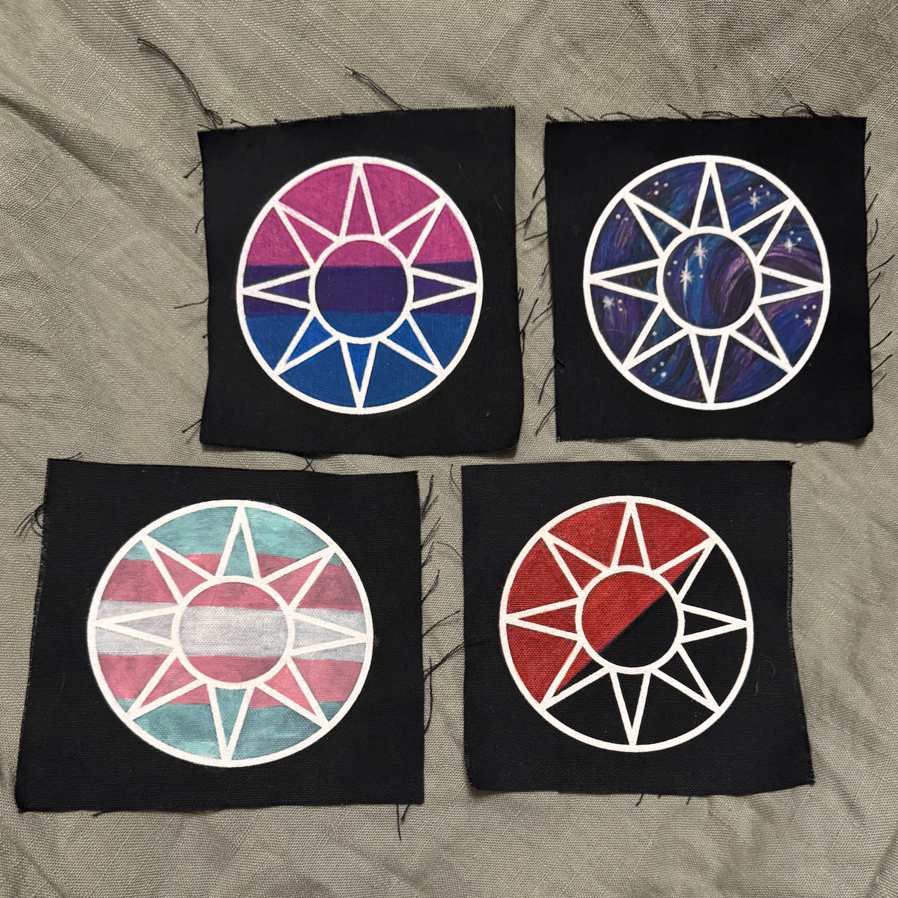 Painted Marozzo Star Sew-On Patches