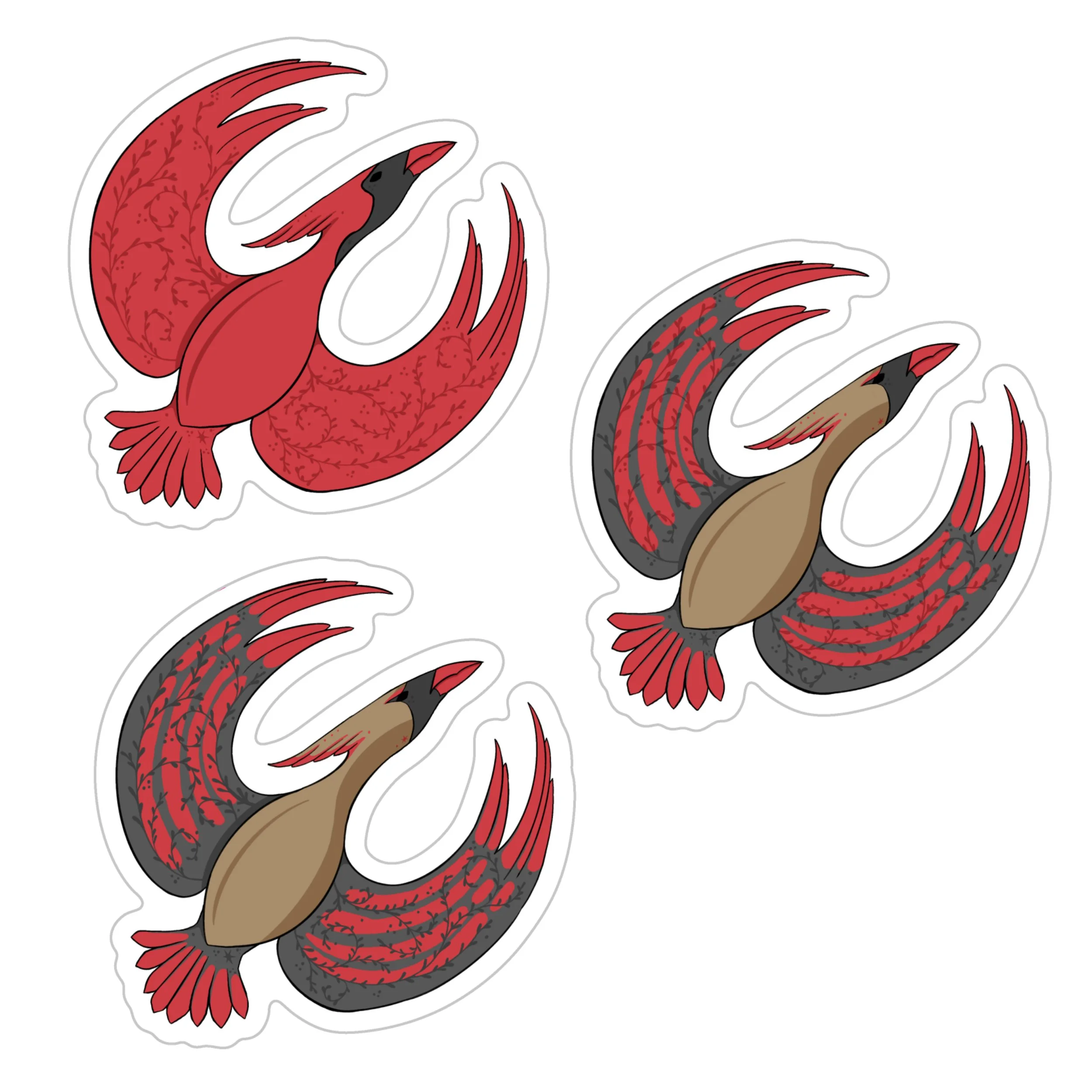 Rebel Cardinal Stickers