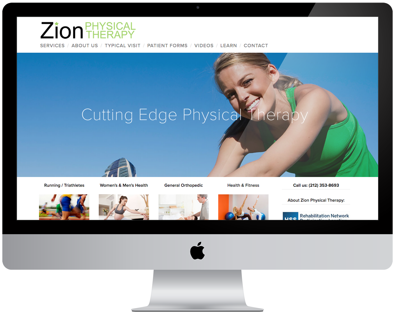 New website for Zion Physical Therapy(migration from Wordpress to Squarespace)