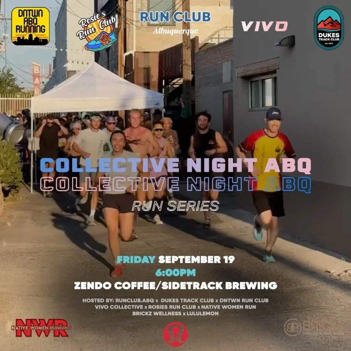 The BIGGEST run night of the YEAR is here - Collective Night ABQ. You won&rsquo;t want to miss this as it will be out LAST Collective Night of the year until we resume next spring.

Once a month, on a rotating Friday night, the entire Albuquerque run