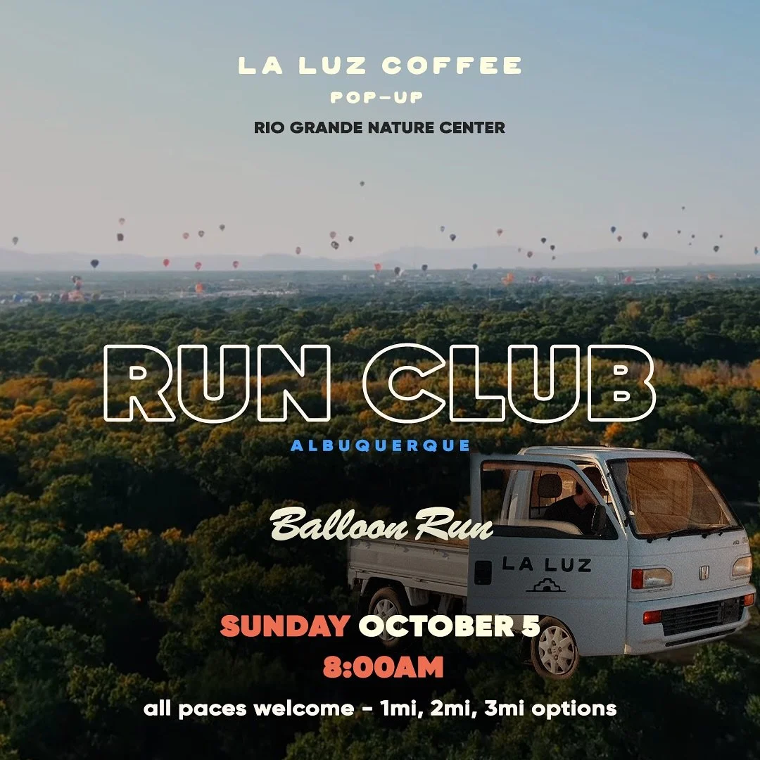 The balloons are here! And @laluzcoffeeco is gonna meet us at the Rio Grande Nature Center for a nice morning balloon run! You joining?? ☕️🏃🎈

PARKING: You can park pretty much anywhere on the street in the surrounding neighborhoods.