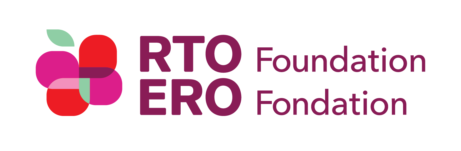 Colorful logo with overlapping petals and leaves, with the text "RTO Foundation" and "ERO Foundation" in purple.
