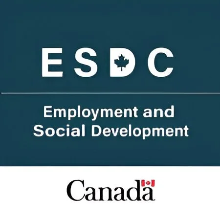 The logo of Employment and Social Development Canada featuring the acronym ESDC with a maple leaf inside the 'D' and the word 'Canada' at the bottom.