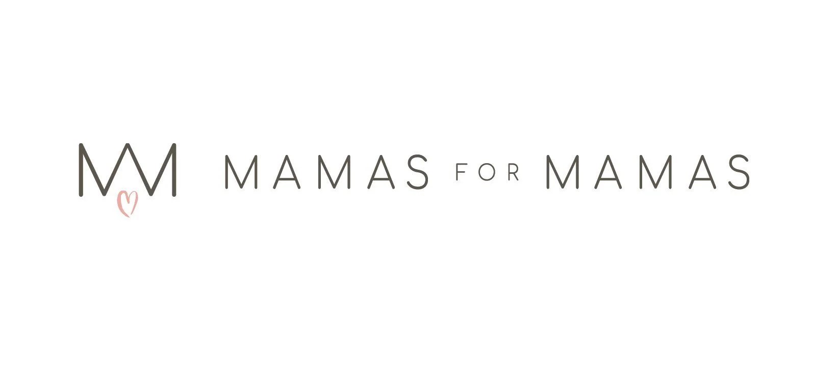 Logo for Mamas for Mamas, featuring stylized initials 'MM' with a pink heart shape underneath, and the text 'Mamas for Mamas' next to it.