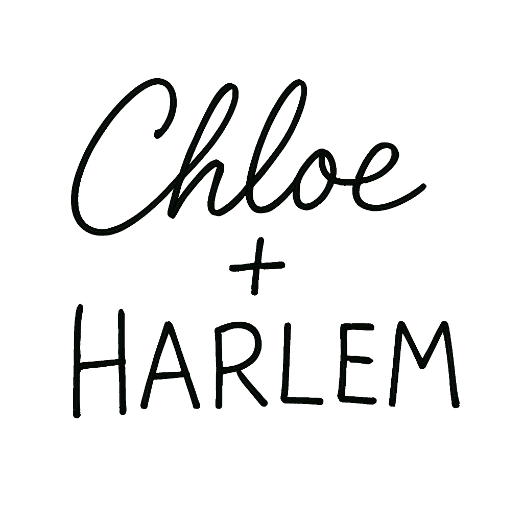 Chloe + Harlem neon sign logo – representing Mama & Harlem Co., a conscious parenting brand creating children’s emotional wellness tools, storybooks, and rituals for cycle-breaking families.