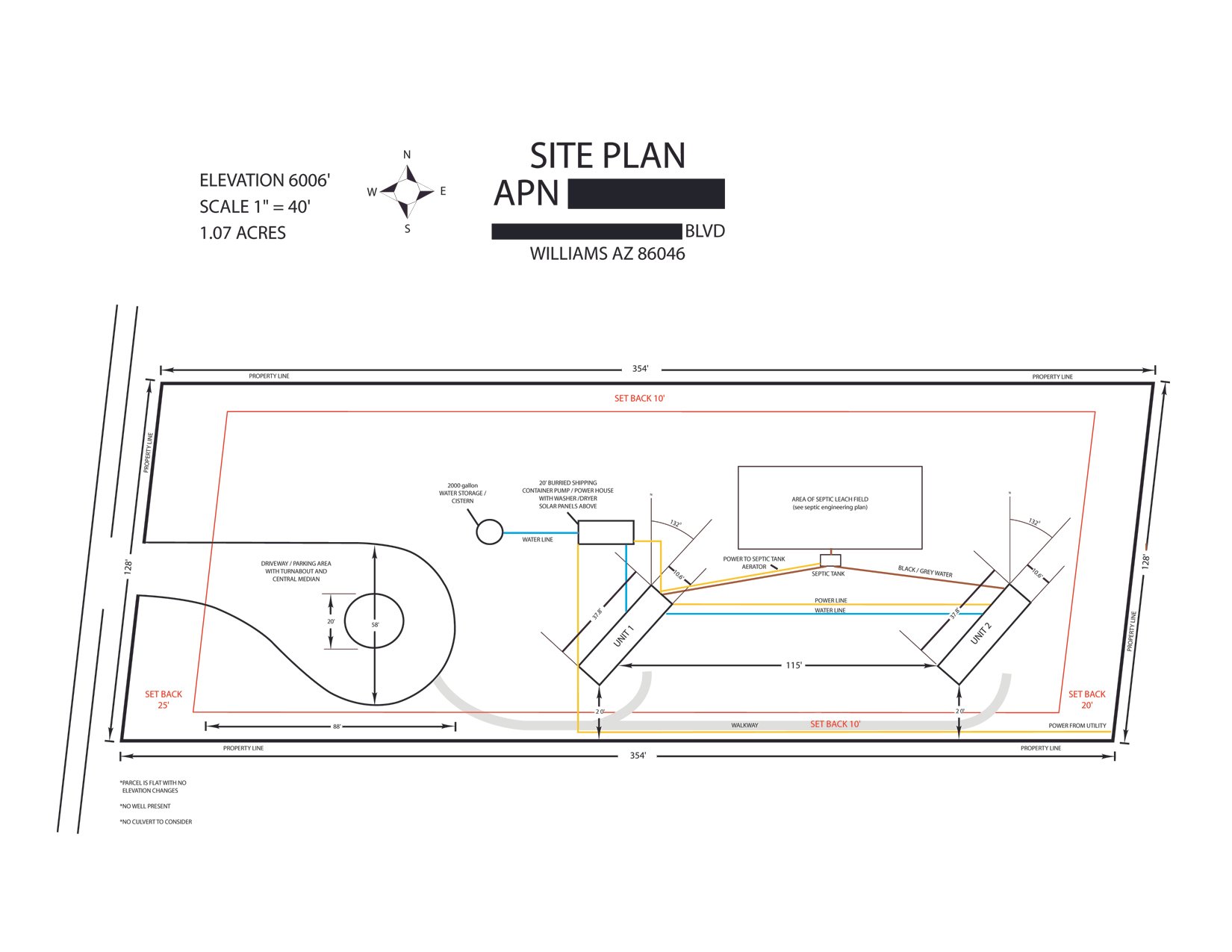 1 ACRE POTENTIAL FUTURE COMMERCIAL SITE PLAN