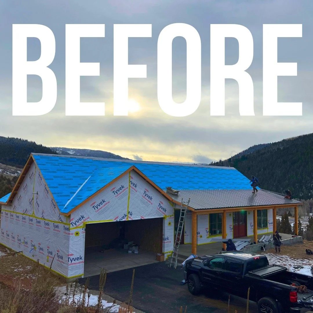 Before &amp; After:  We traveled up to Woodland to install a metal roof on this beautiful build, and we'd do it for you too! Reach out, or visit our Instant Estimator on our website to get started.

 #UtahRoofing #RoofingDoneRight #RayWhiteRoofing #R