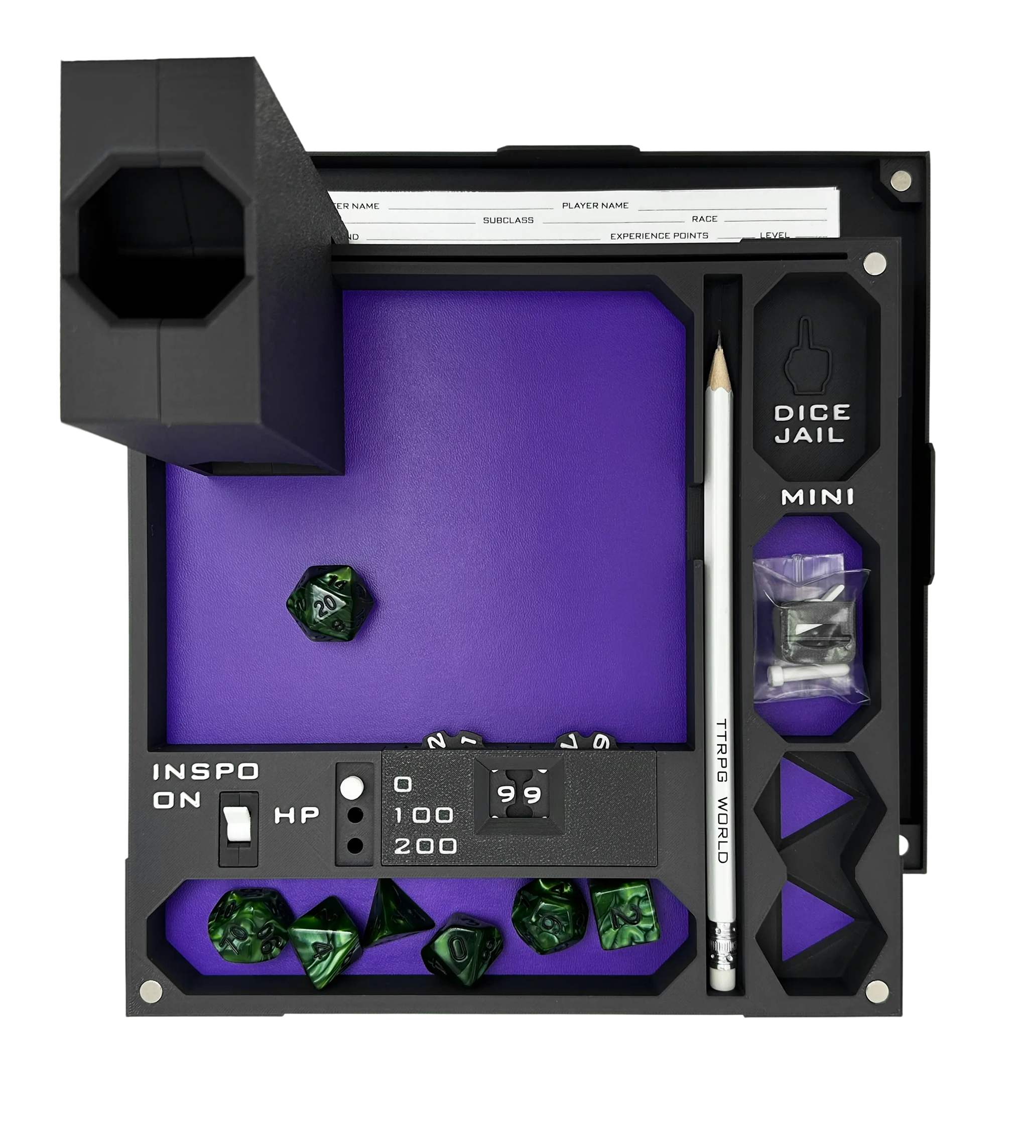 SORTuX Foldable Dice Tray Includes/No Tower