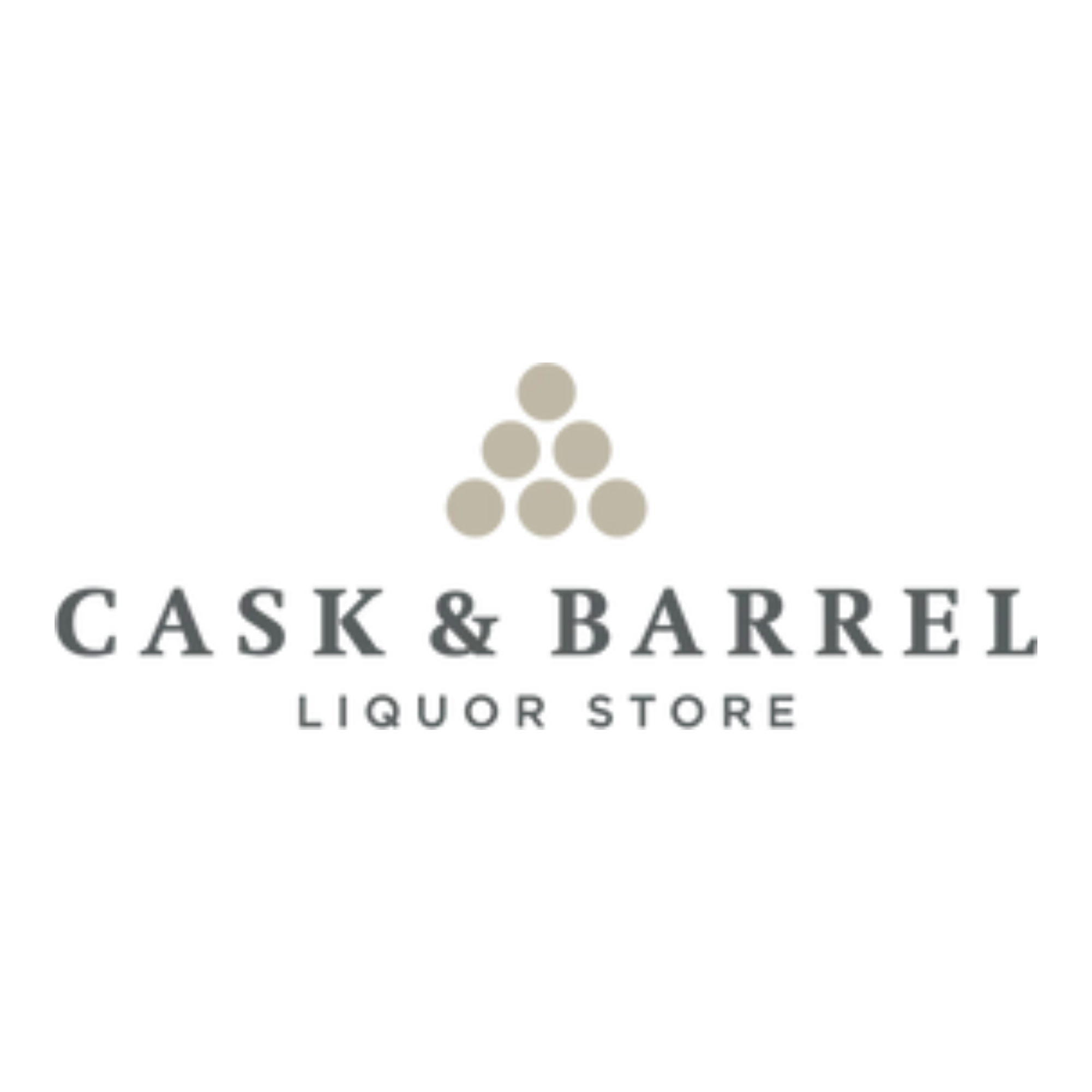 Logo for Cask & Barrel Liquor Store.