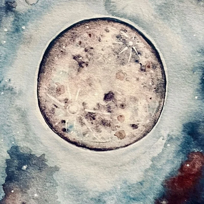 Mystical Watercolour Moons