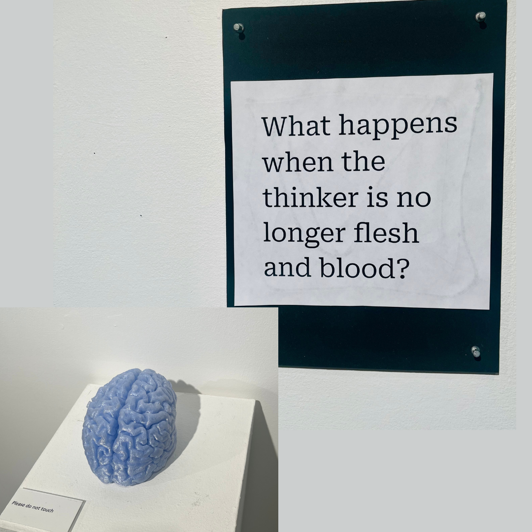 I THINK, THEREFORE I AM: Text based collage with graphic elements 