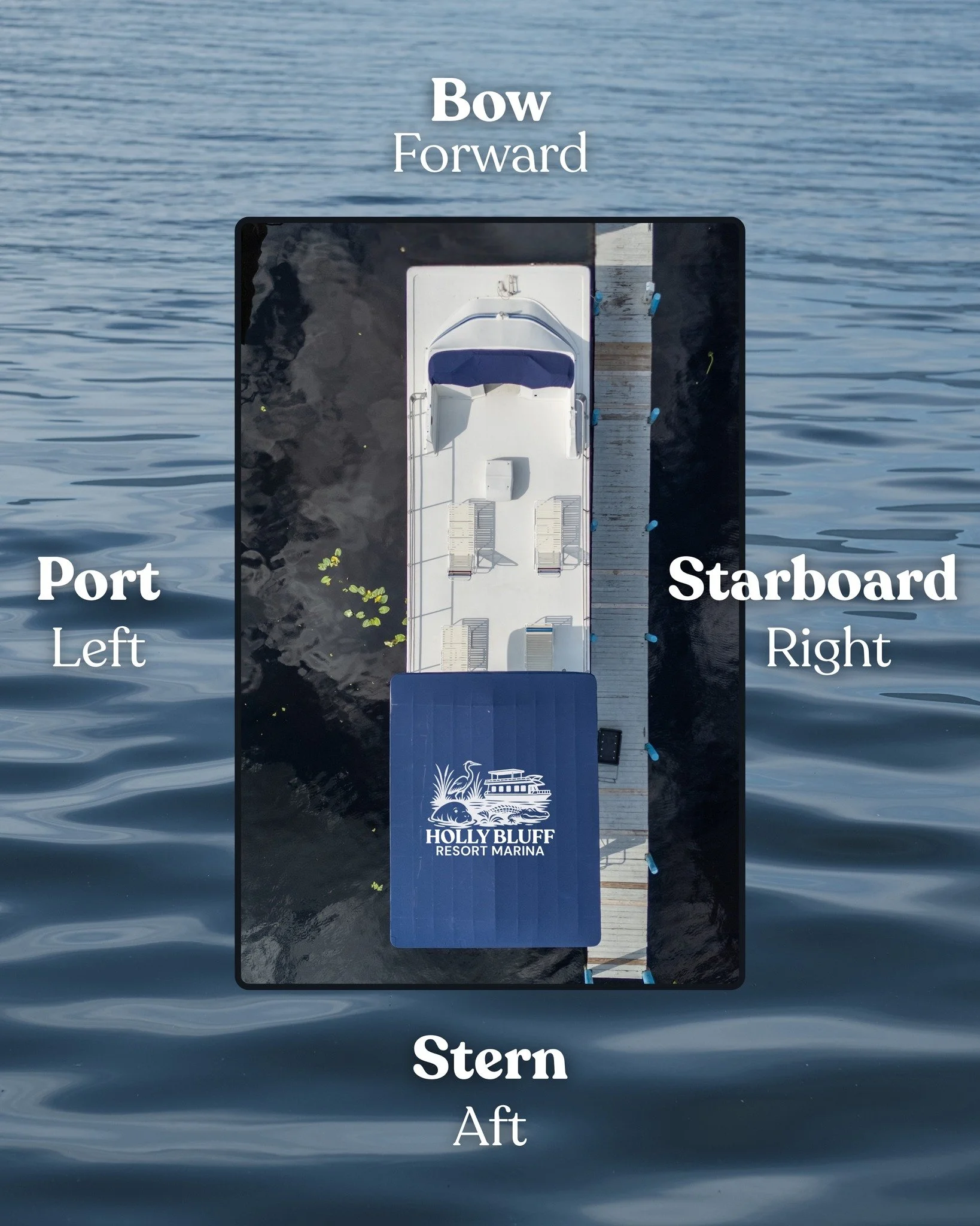 TERMINOLOGY TUESDAY ⚓️ 

You&rsquo;ll hear these terms during your houseboat orientation and on-the-water driving lesson:
🚤 Bow (Forward) 
🚤 Stern (Aft) 
⬅️ Port (Left) 
➡️ Starboard (Right) 

Save this for later and visit our website to explore th