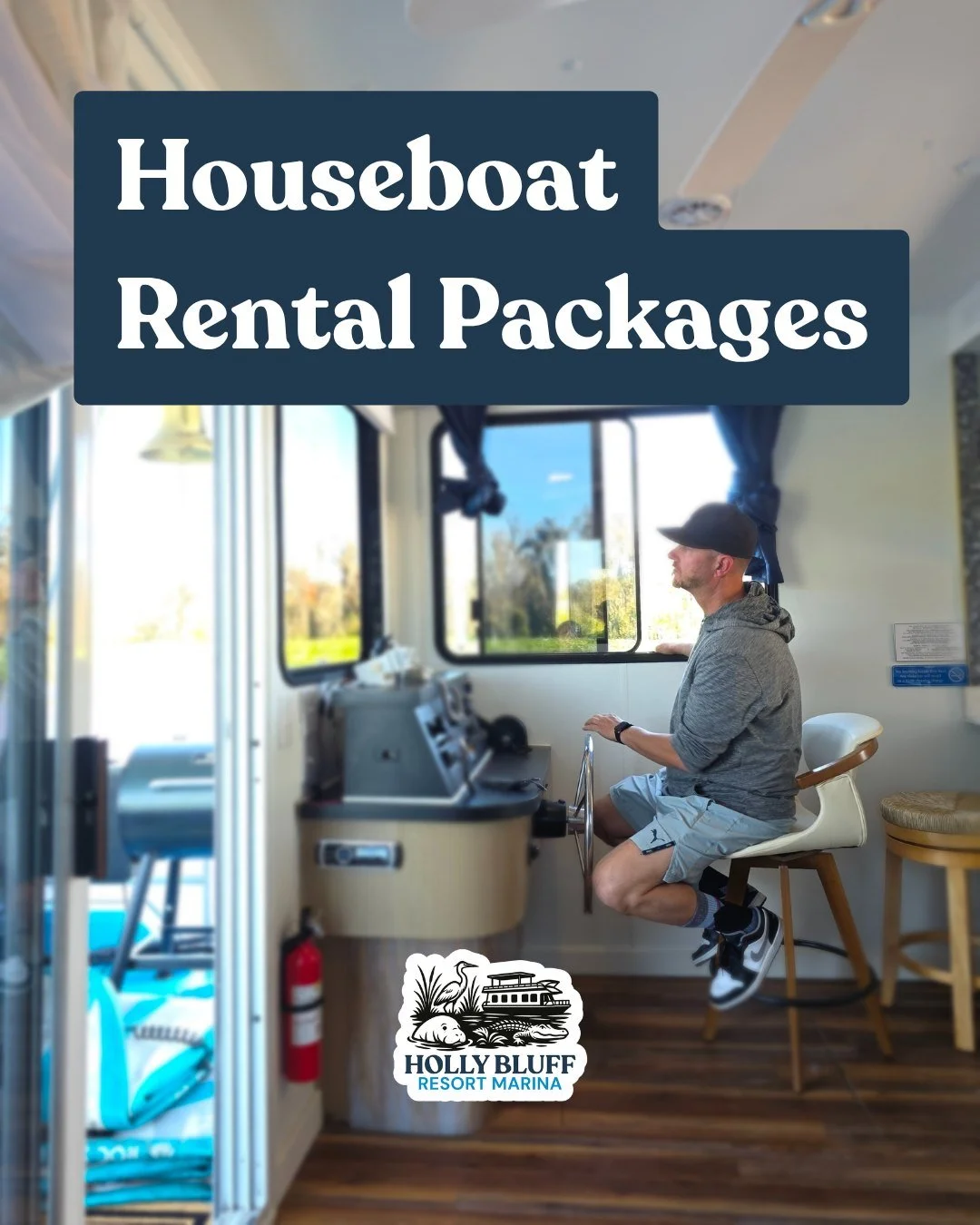 Just outside Orlando, escape the crowds and cruise the St. Johns River on a fully furnished houseboat. Out here, time slows down and nature takes center stage. 🌴🦅

You&rsquo;ll receive a full inside and outside orientation at check-in before cruisi