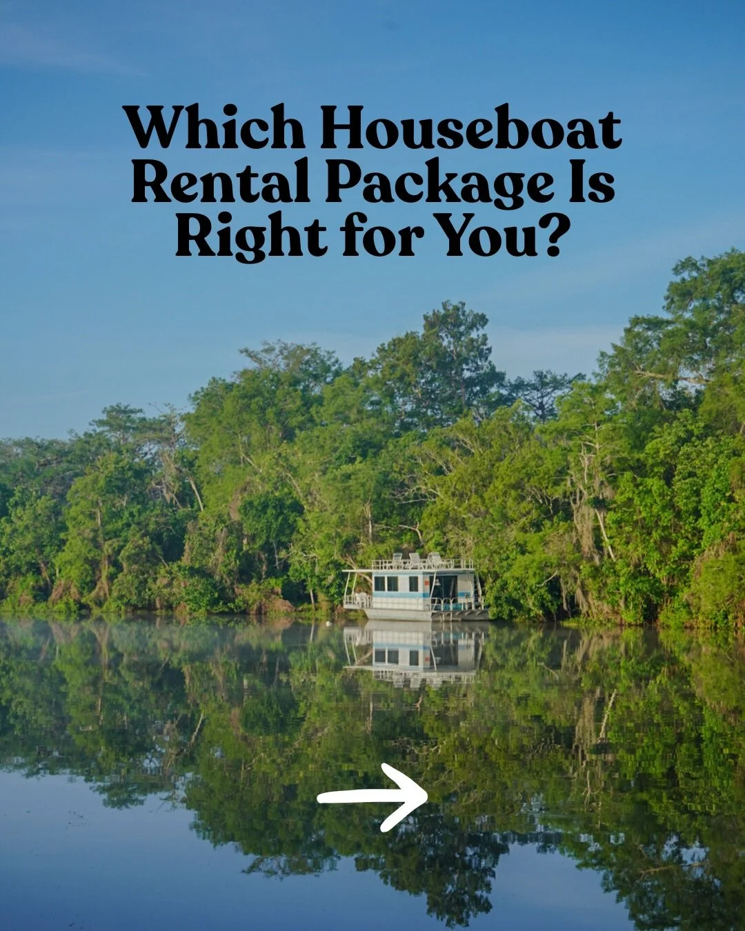 Need help deciding which package to choose from? This should help. ✅ 

Or call our office and we&rsquo;ll help you plan your houseboat adventure. 

Helpful FAQ&rsquo;s ➜ https://hollybluff.com/faqs-holly-bluff-resort-marina

📞 (386) 822-9992
📍 2280