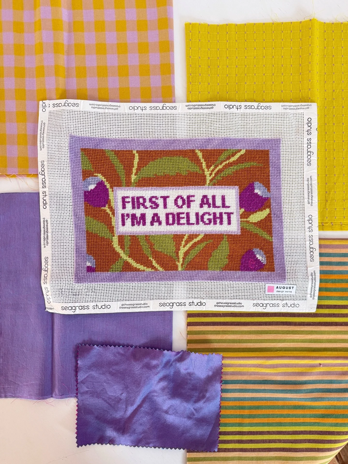 in this week&rsquo;s edition of analysis paralysis:

I finished this (color-swapped) @augustdesignworks canvas a while ago and can&rsquo;t decide which fabric for a pillow because I love them all. while I think on this, maybe you want to stitch one y