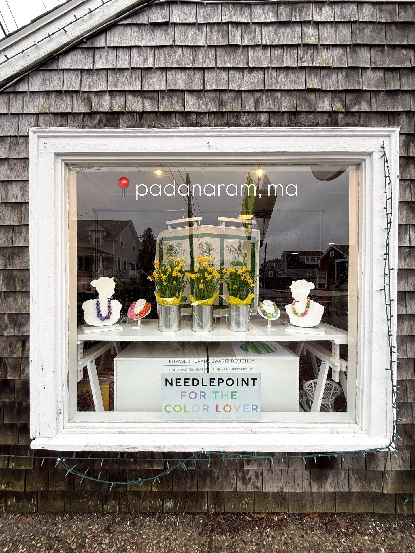 yes the holiday lights are still hanging on for their lives, but it&rsquo;s spring inside and we&rsquo;re open late for open stitch night!

xoxo
ecs in your LNS