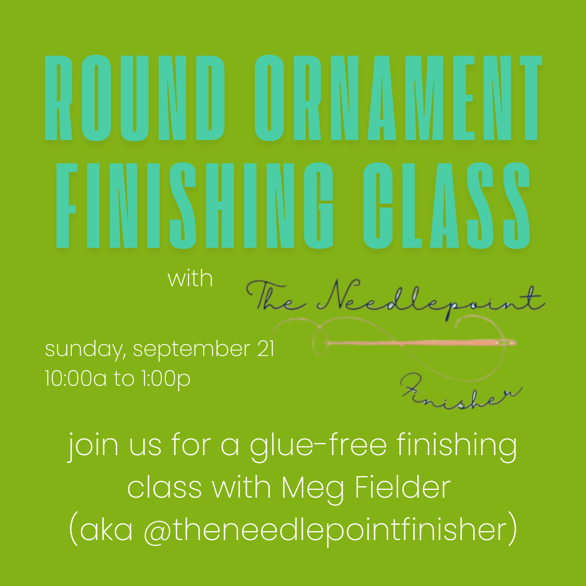Come learn to finish a round ornament with us! $150 includes all finishing supplies and instruction to finish an ornament up to 4”. Class is limited to 8 participants! DM for an invoice or pop by .png