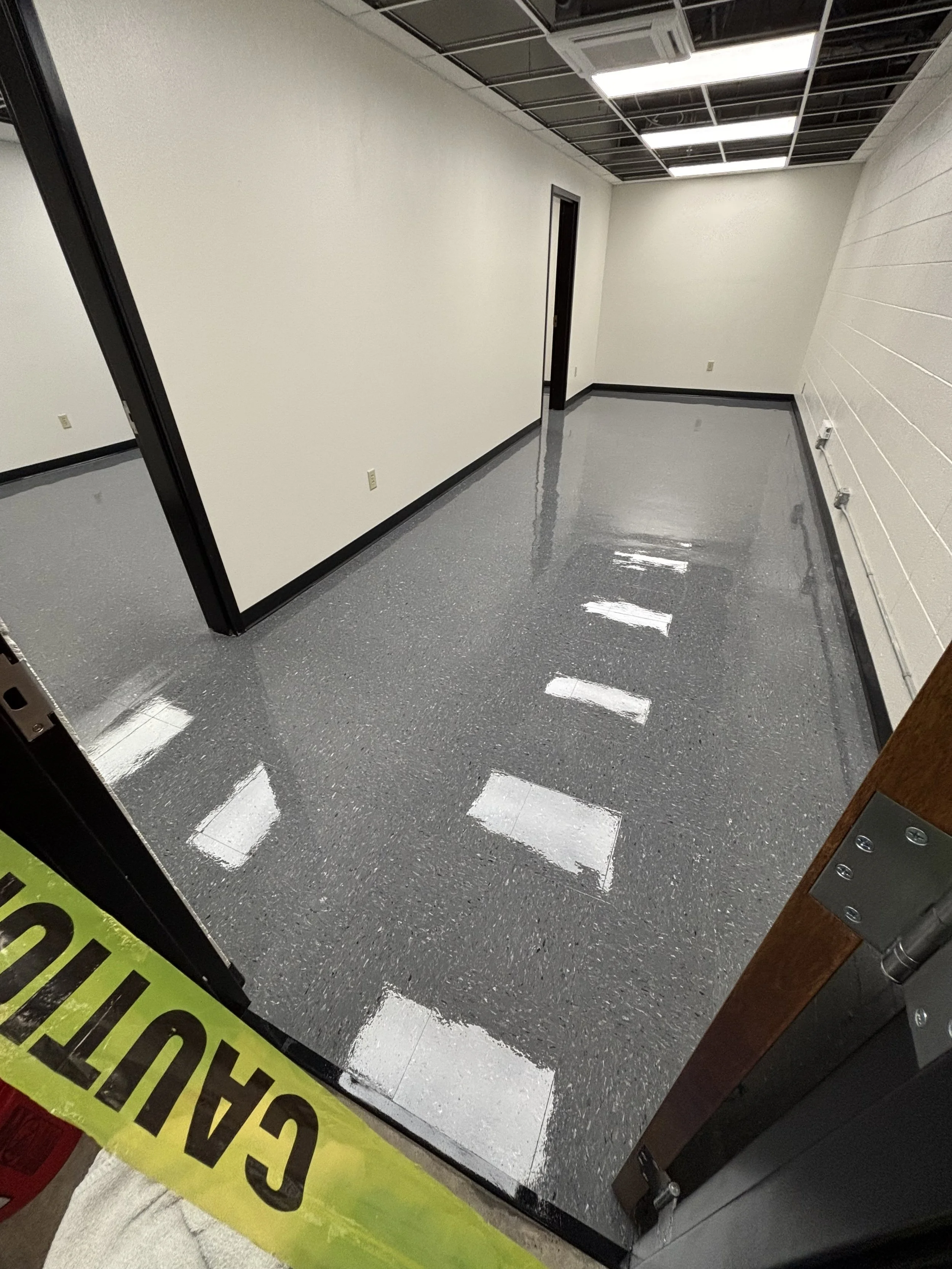 KCS Clean New VCT Floor Waxing