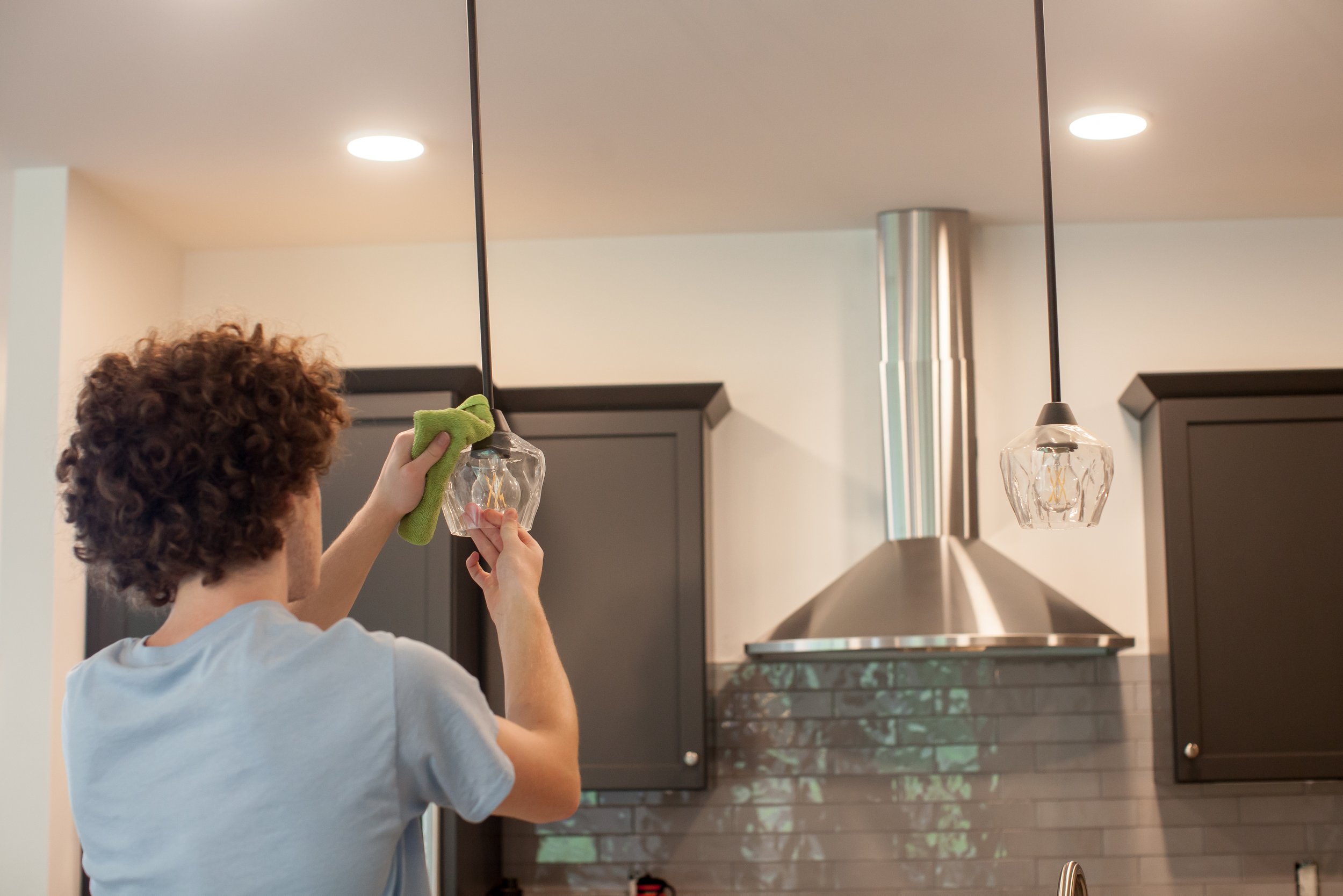 light fixture Cleaning KCS Post Construction Clean