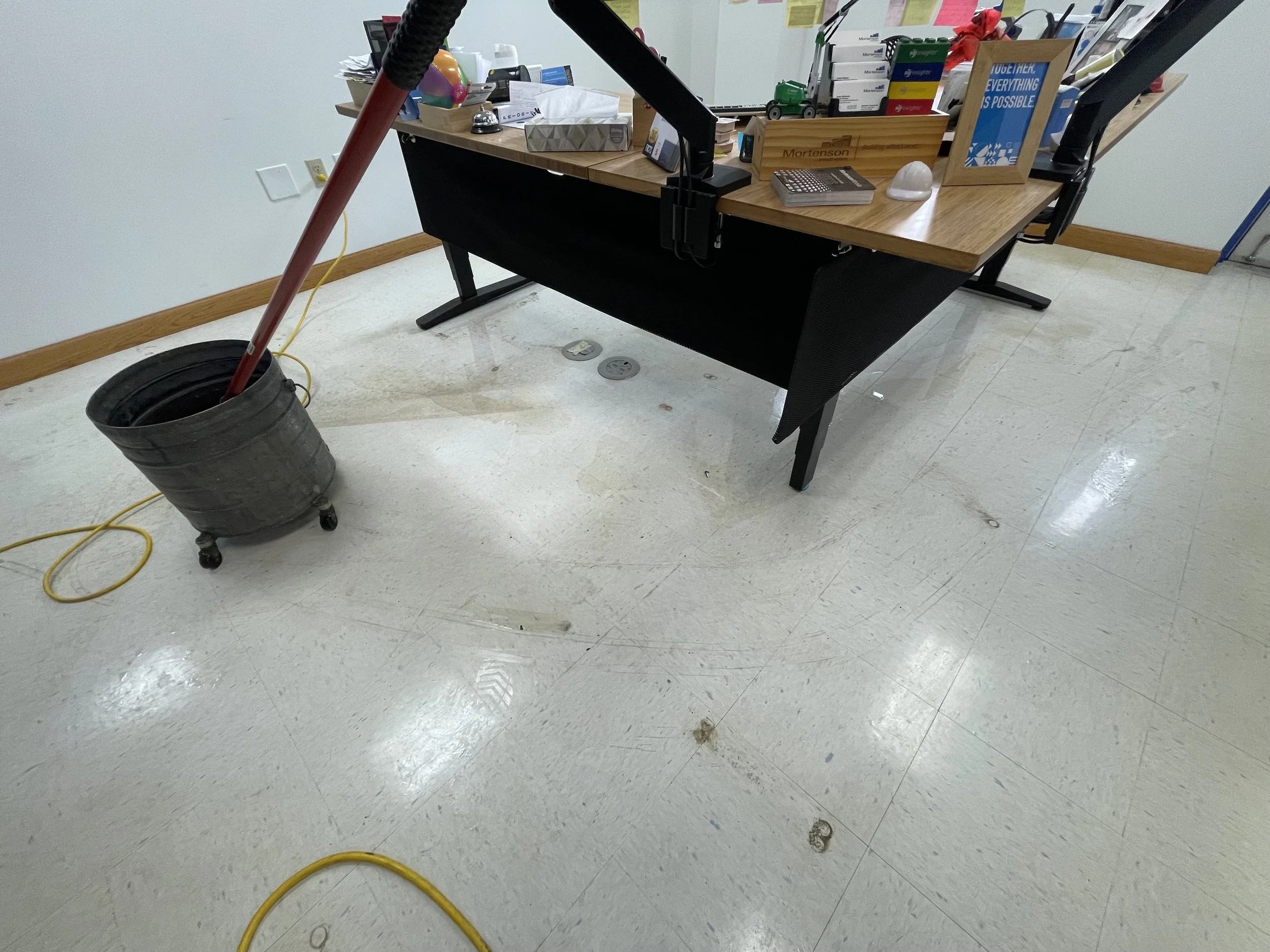 KCS VCT Floor Waxing Before