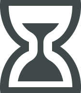 Silhouette of an hourglass icon