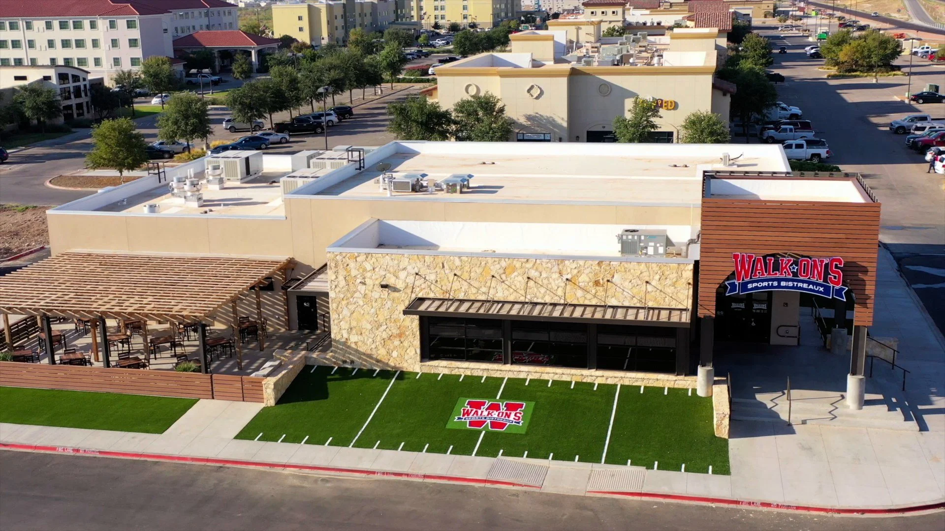 commercial landscape design layout at business property in San Angelo, TX