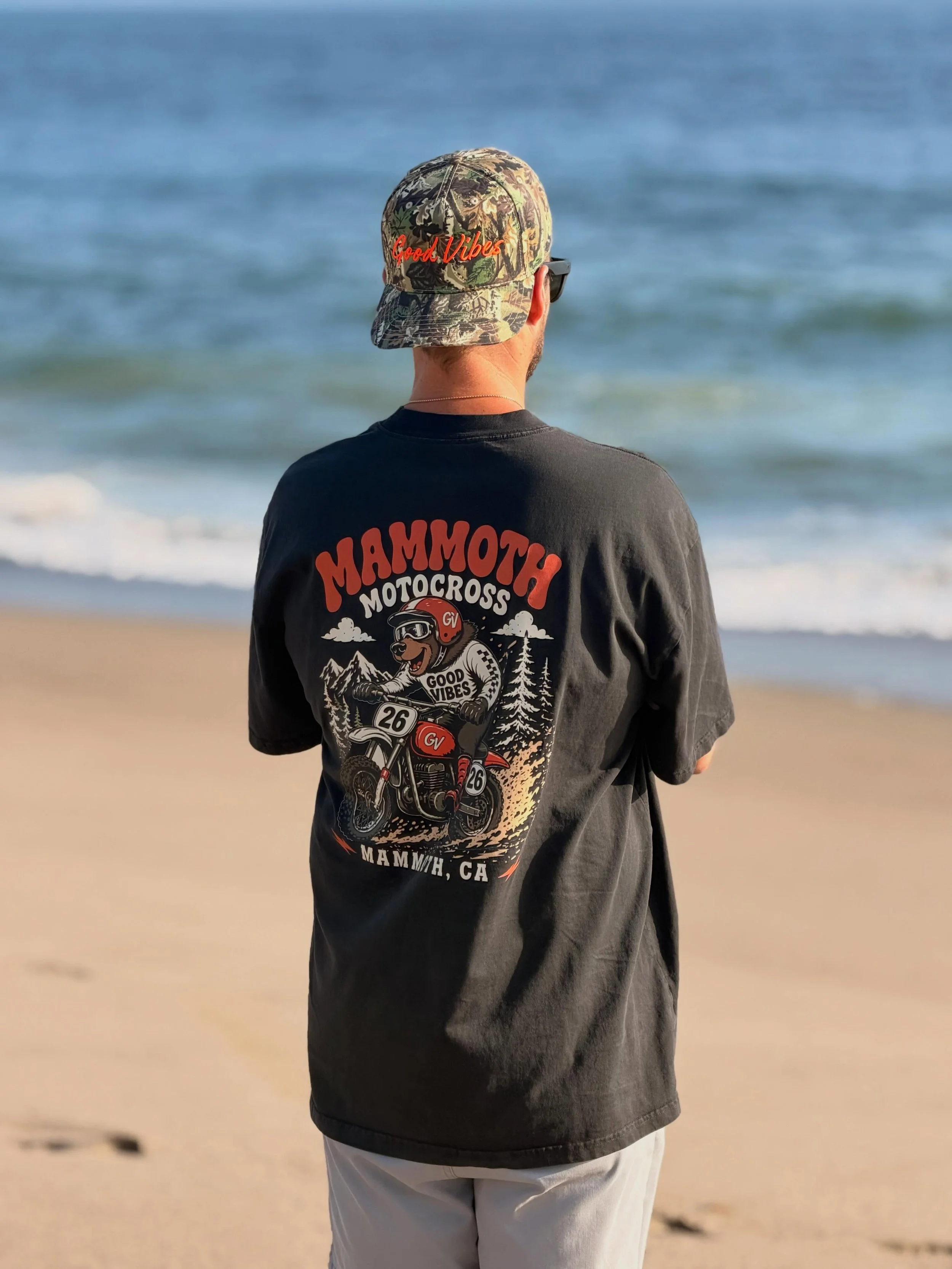 Nothing but Good Times and Good Vibes. Nothing like a beach reset in a Good Vibes Mammoth Oversized Tee. Snag em while we have them in stock. We will have limited quantities with us in Mammoth.
