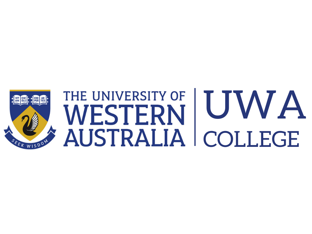 The logo of the University of Western Australia College, featuring a shield with a swan, a book, and the motto 'Seek Wisdom'.