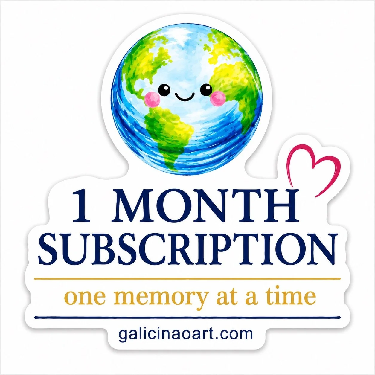 Blue Marble Mail: Art Print Delivered for Monthly
