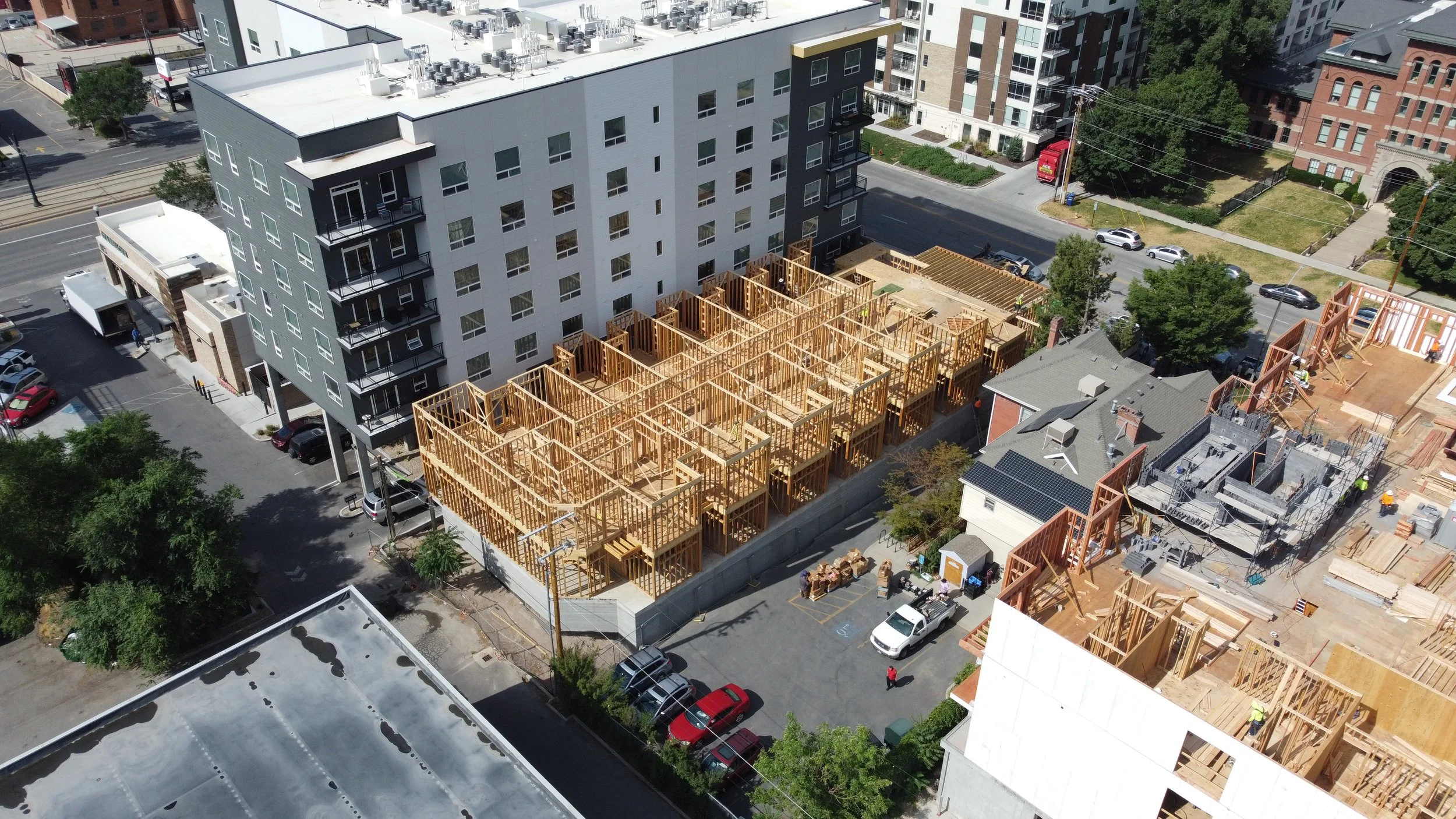 Progress shot of Utah construction site captured by drone