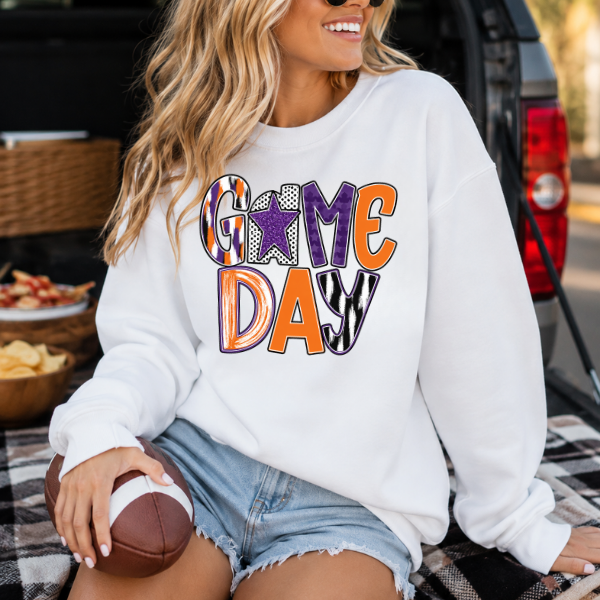 Game Day Purple & Orange | Midweight Crew