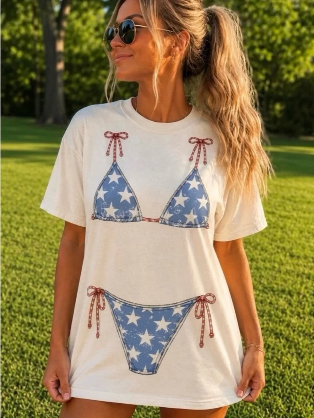 Blue & White Stars Bikini | Everyday Tee