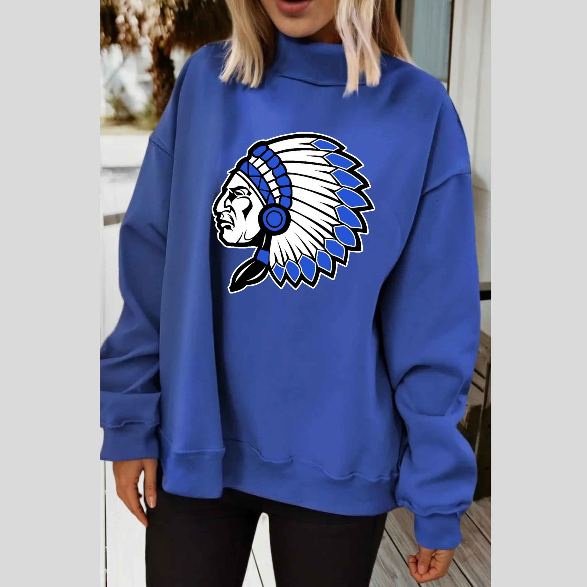 Ponca Indians Mockneck Sweatshirt (PRE-ORDER ENDS 9/7)