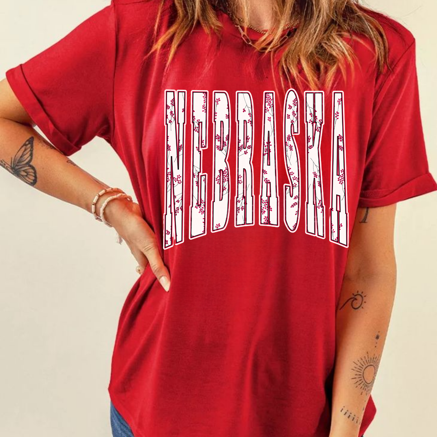 Nebraska Floral | Everyday Tee