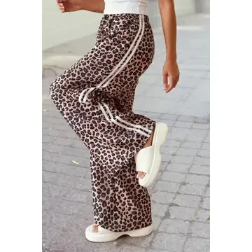 Leopard Side Stripe Pants