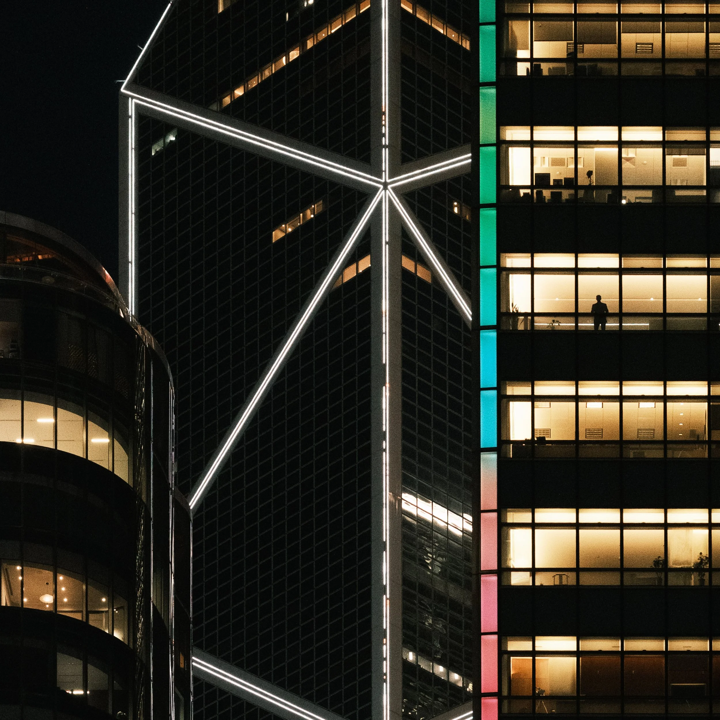 The Working Man: Central Hong Kong offices still illuminated late at night