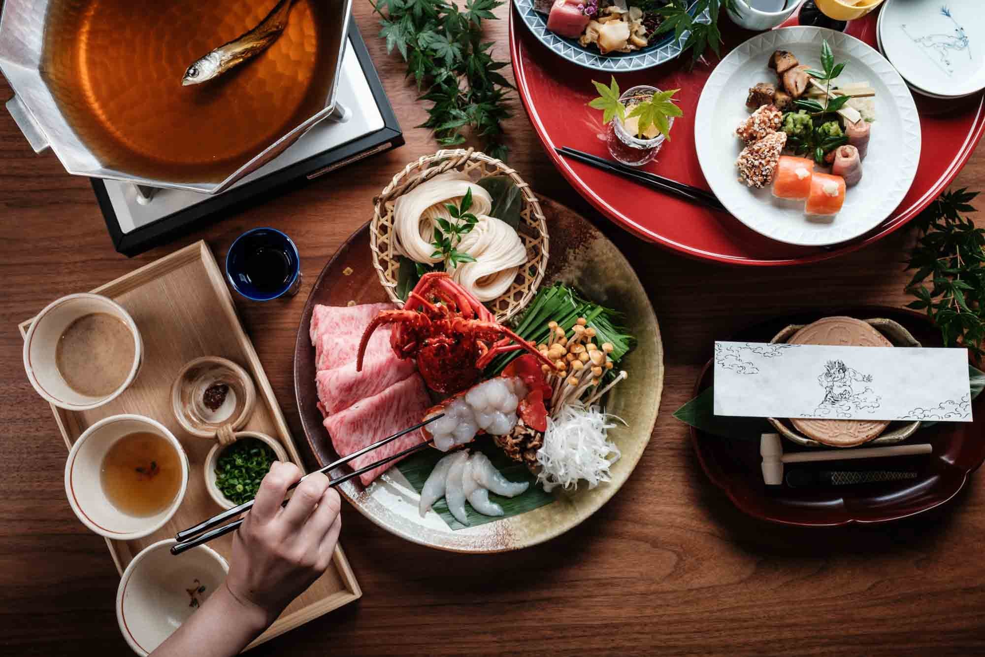 The multi-course tasting menu at KAI Unzen is a food photographer’s delight.