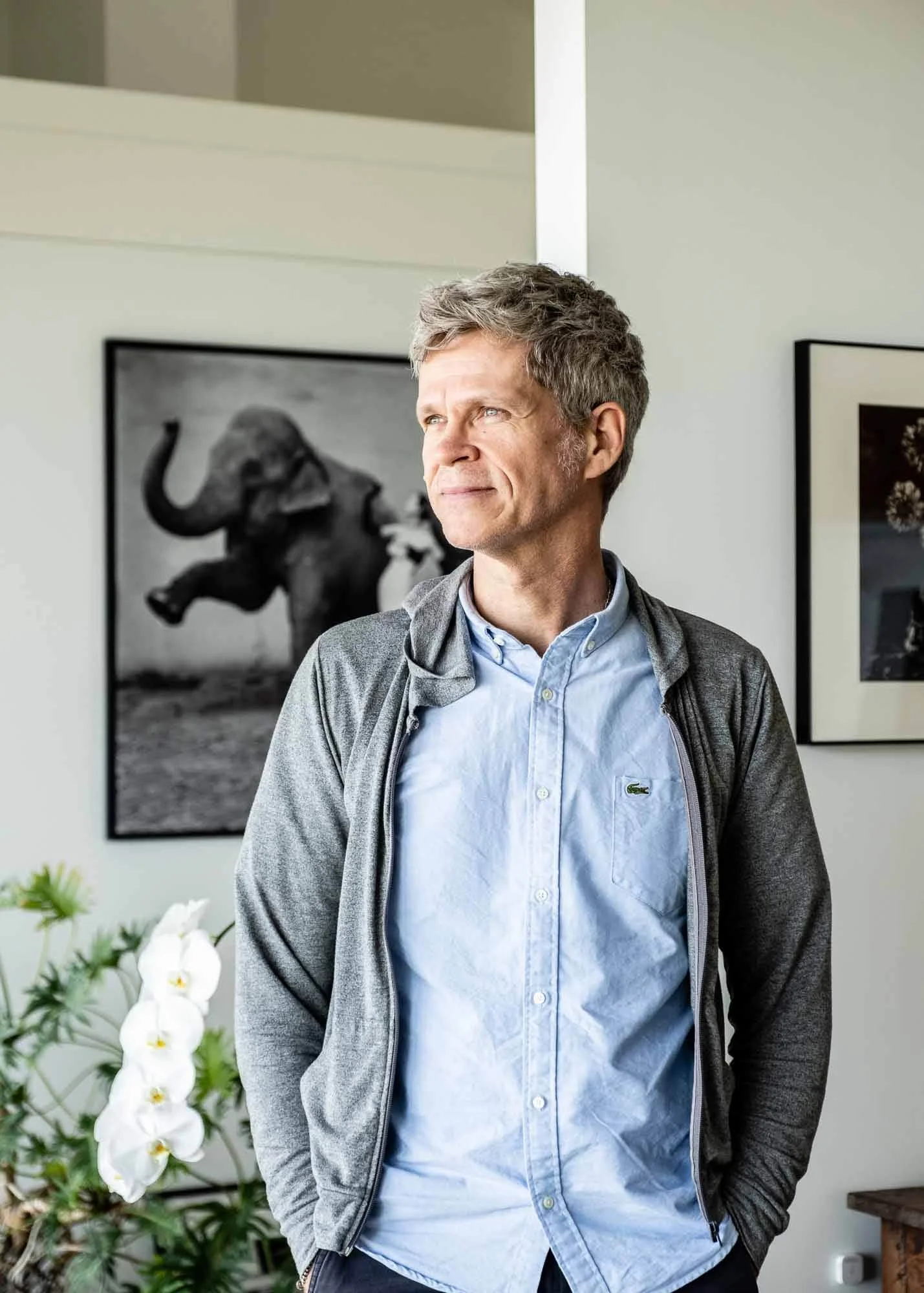 Editorial portrait of David Thevenin in his Izu home. 