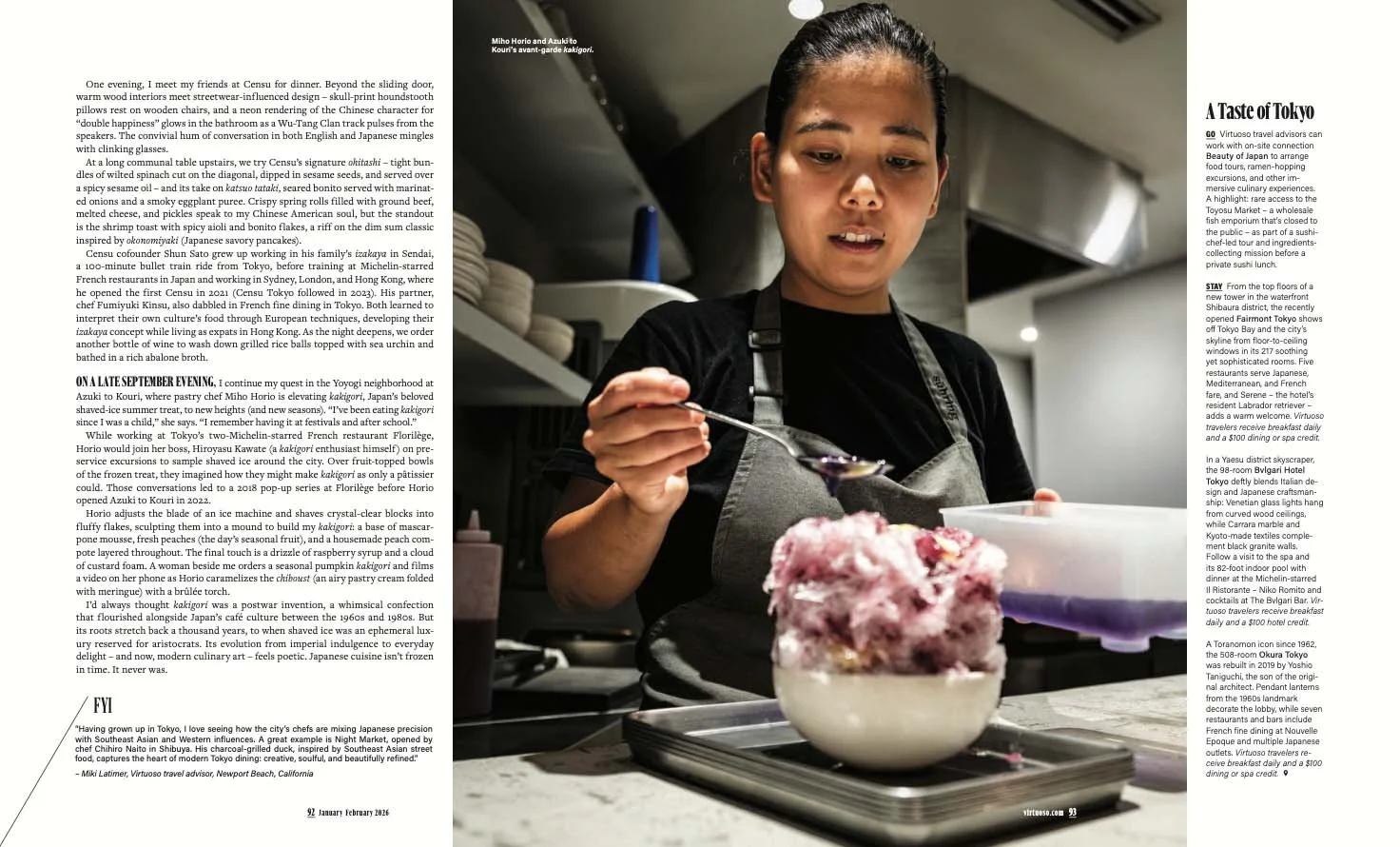  Miho Horio preparing  kakigori at  Azuki to Kouri in Tokyo’s Yoyogi neighborhood.  