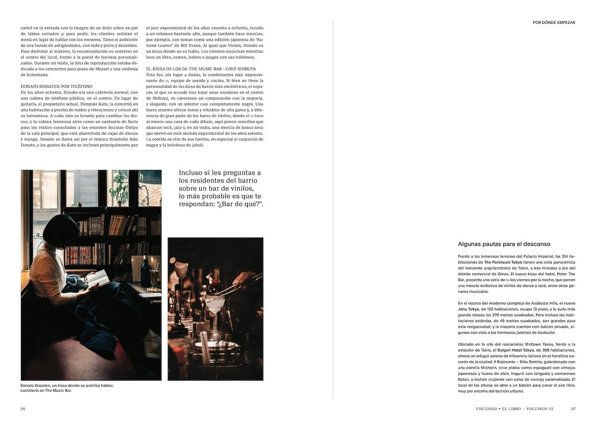 Photographs from a story on Tokyo listening bars for Virtuoso, The Magazine, by Tokyo travel photographer Ben Weller.