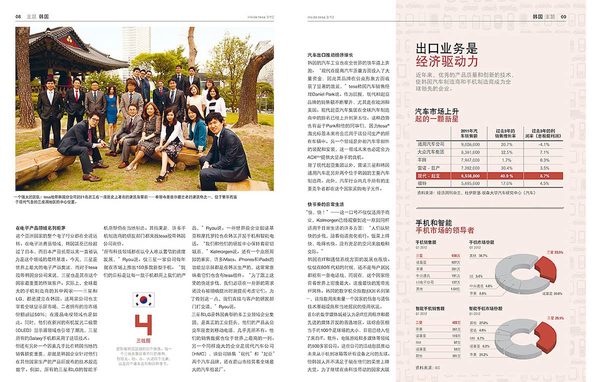 Group of business professionals in formal attire posing outdoors in a garden, with trees and traditional architecture in the background.