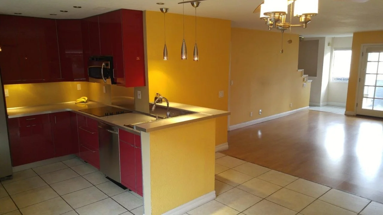 Before and after home staging by real estate design expert Andrea