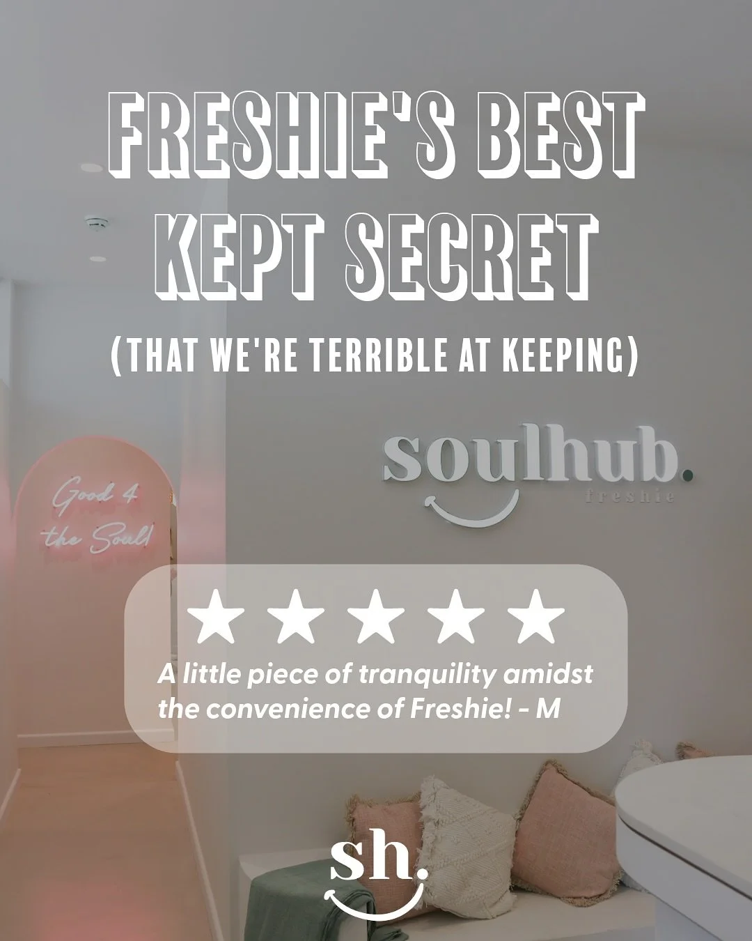 Can you keep a secret? (We can&rsquo;t!)🤫⭐

Our Soulmates can&rsquo;t help but spill the tea on what makes us special ☕

Swipe through these 5-star love letters and see why our secret&rsquo;s out of the bag 💌

From reformer to sauna to spray tan - 
