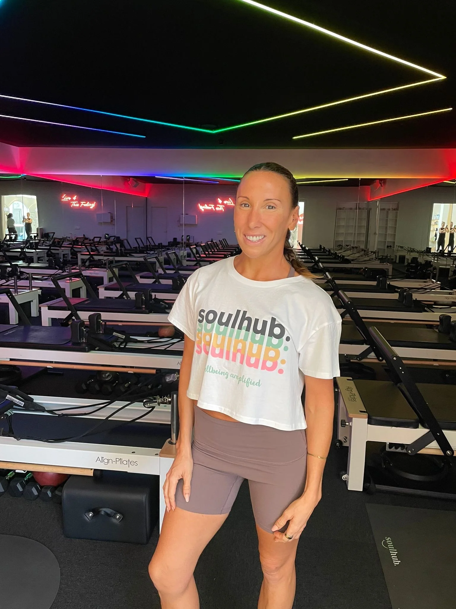 Meet Elyse ✨
Our new reformer instructor who literally rebuilt herself from the inside out 💪
Elyse discovered Pilates as her lifeline&mdash;managing scoliosis pain, then building back strength and confidence after a T10-to-pelvis spinal fusion (yes,