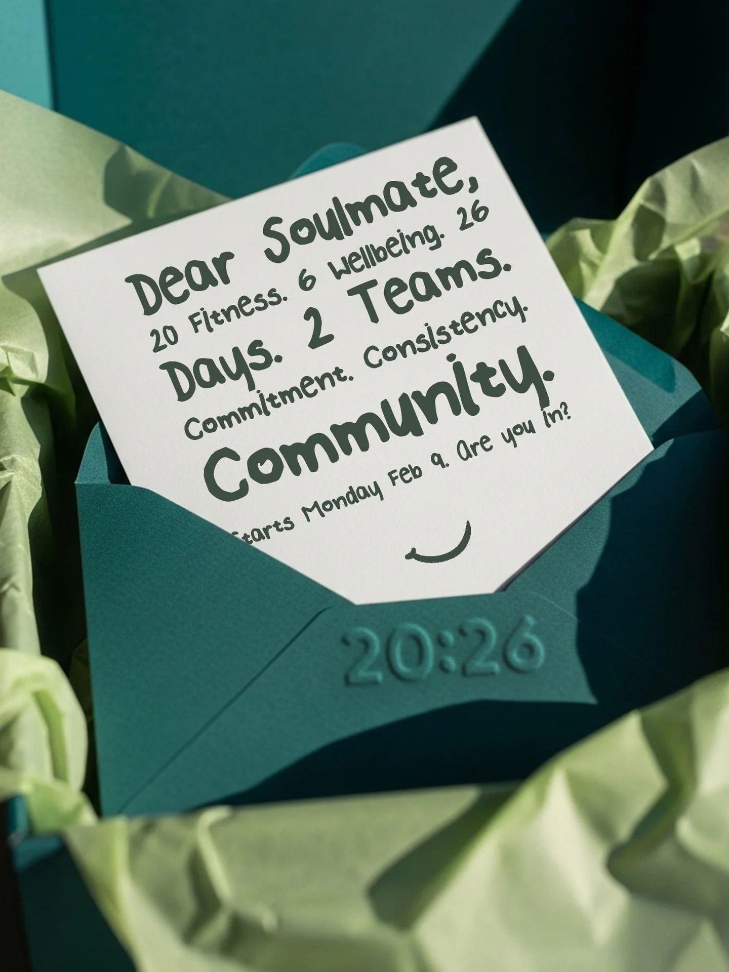 Consider this your formal invitation to prove what you&rsquo;re made of. 

20:26. Feb 9th. Your team. Your discipline. Your moment. Get in touch to register. Don&rsquo;t sleep on this.

#20:26challenge #soulhub #freshwater #consistency #teamchallenge