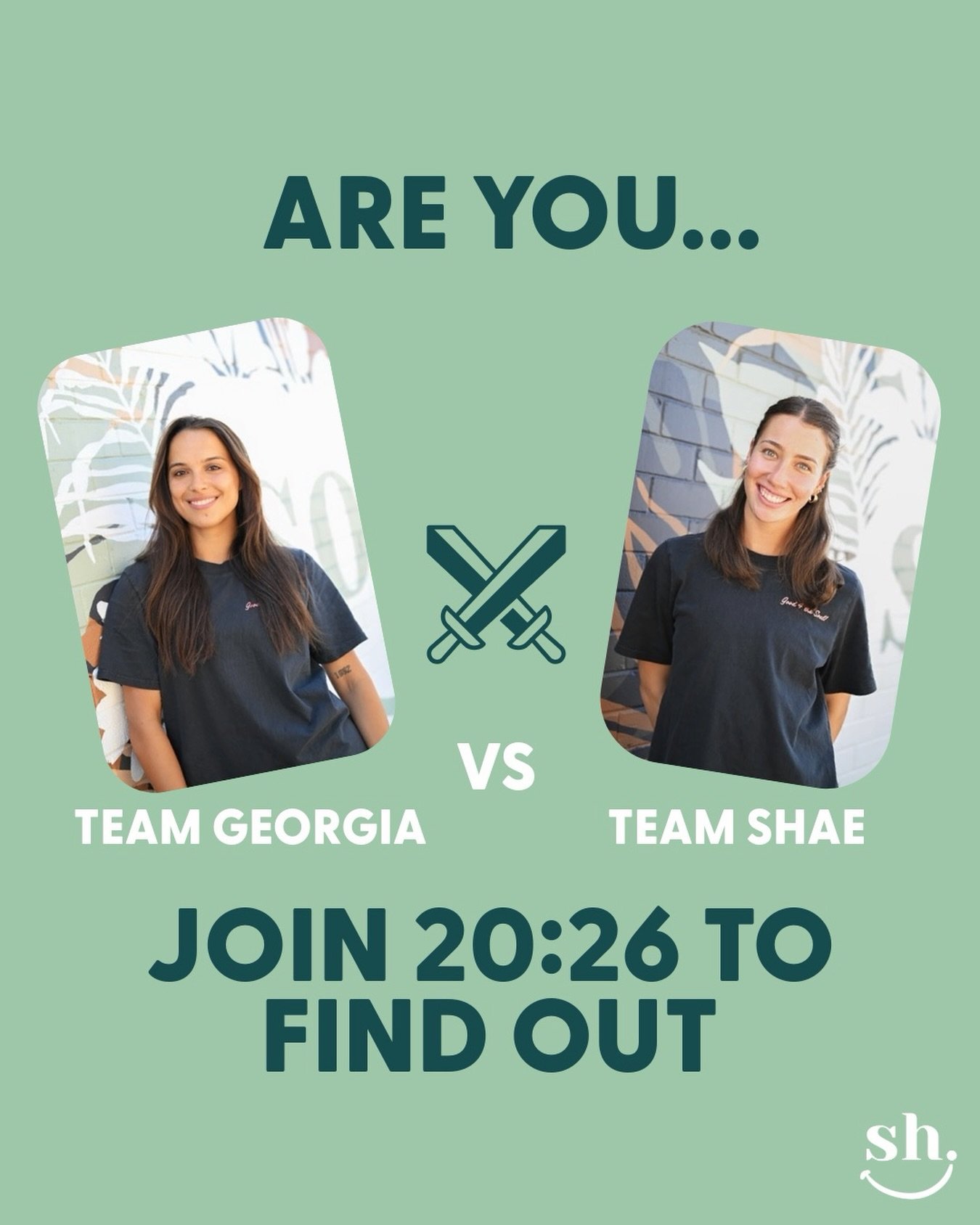 Pick your squad. Team Georgia or Team Shae? 🔥

20:26 starts Monday and the competition is ON. Two teams. Two trainers. One championship.

Comment below with your team. Let the trash talk begin 👇

#2026challenge #teamgeorgia #teamshae #soulhub #fres