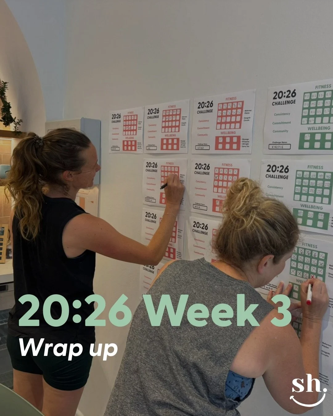 Only 1 week left of 20:26 Soulmates, your absolutely smashing this challenge. 

We love seeing you push yourselves, and more importantly show up for yourself! 

Don&rsquo;t forget about the end of challenge celebration/pride, prosecco and pilates cla