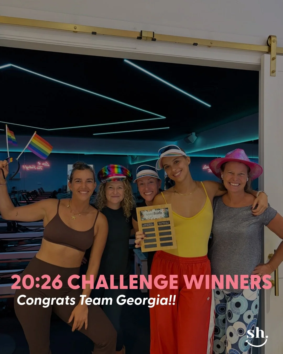 Pride. Prosecco. Pilates. Pain (the good kind)🥂🌈✨

The 20:26 Challenge is done and dusted and what a way to go out. Bubbles flowing, booties burning, community shining ✨

🏆 Congratulations Team Georgia for taking the win! You smashed it with the m