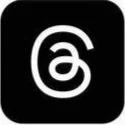 Black icon with a white stylized letter 'G' inside a circle